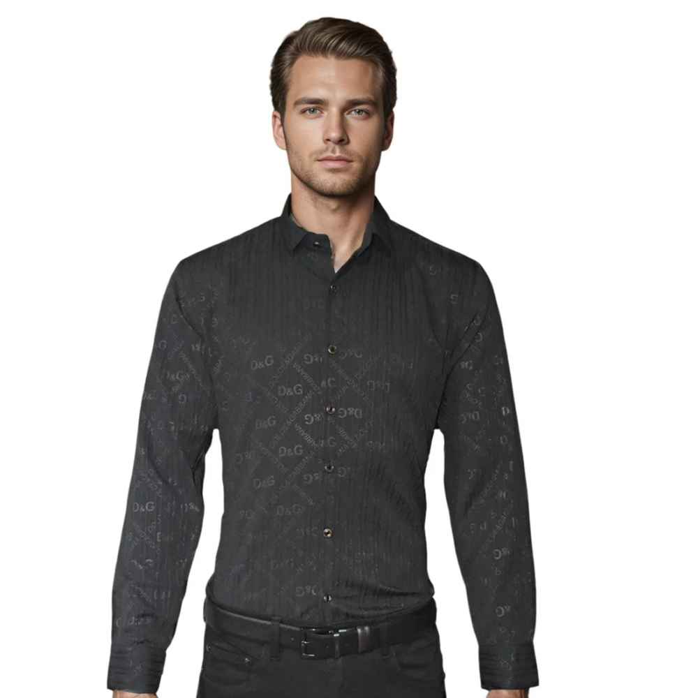 Dolce & Gabbana Black Premium Quality Designer Shirt-thumb-0
