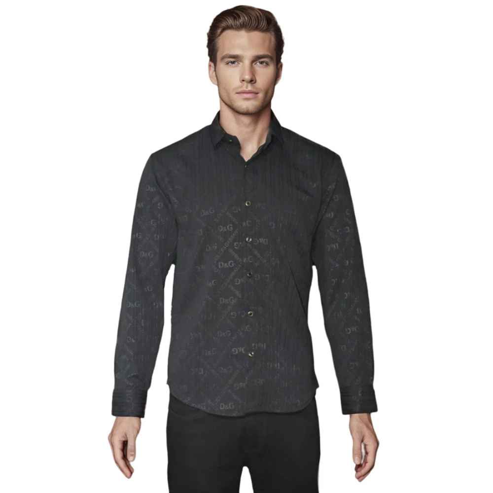 Dolce & Gabbana Black Premium Quality Designer Shirt-thumb-5