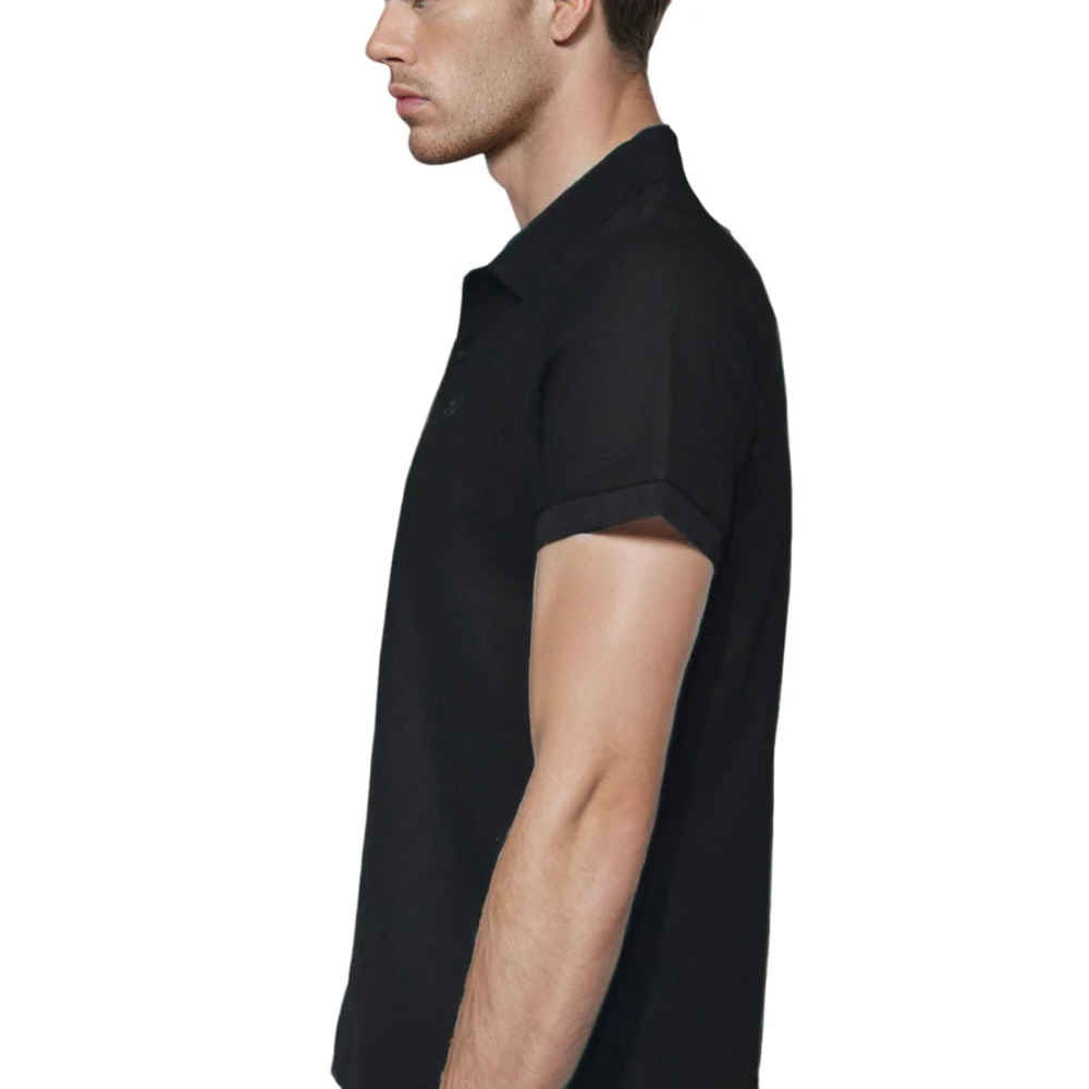 Ferragamo Embroidered logo Black Premium T-shirt-3
