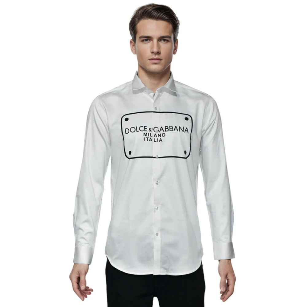 Dolce & Gabbana White Premium Quality Full Sleeve Shirt-6