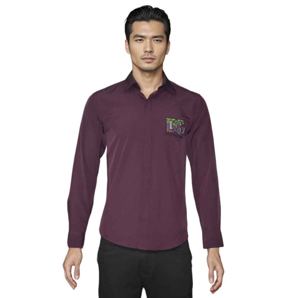 Dolce & Gabbana Wine Premium Quality Designer Shirt-4