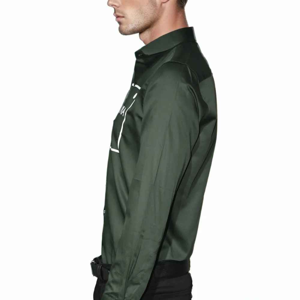 Dolce & Gabbana Green Premium Quality Full Sleeve Shirt-thumb-3