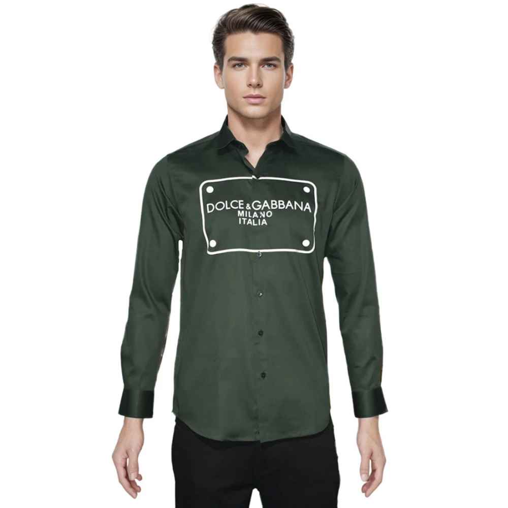 Dolce & Gabbana Green Premium Quality Full Sleeve Shirt-thumb-6