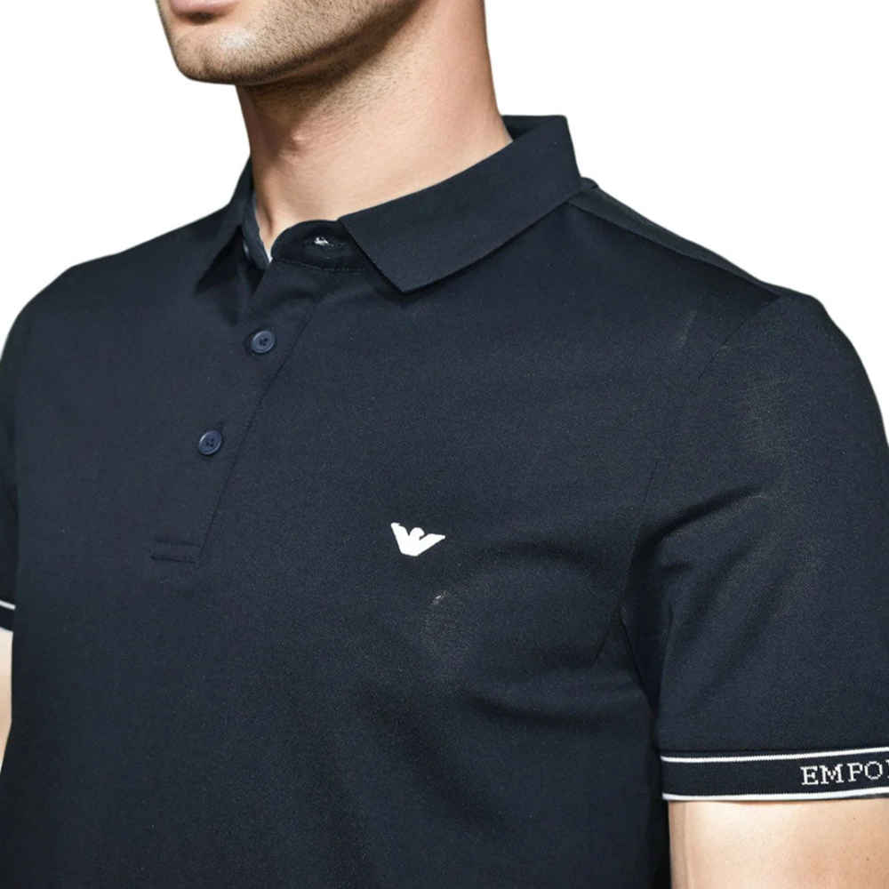 Emporio Armani Embossed logo Navy Blue Premium T-shirt-thumb-2