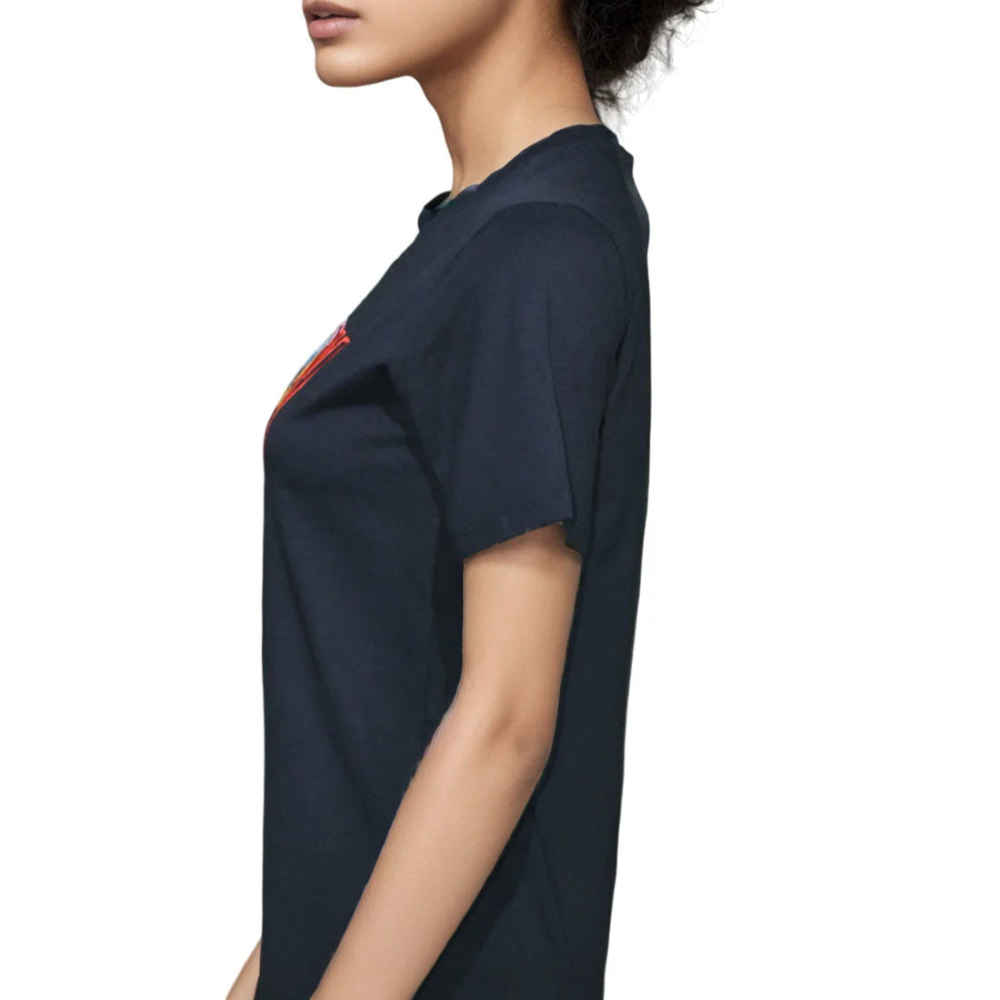 DKNY Dark Blue Premium Quality Women T-shirt-thumb-2