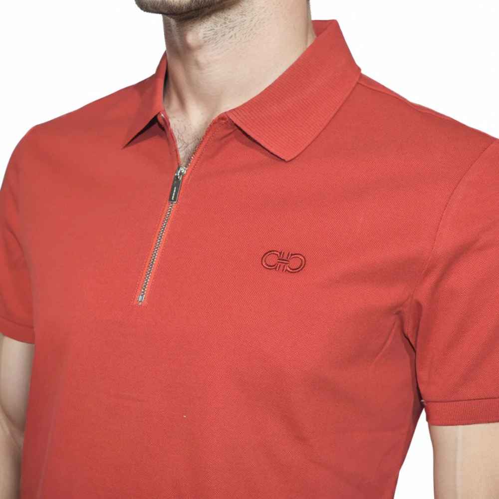 Salvatore Ferragamo Embroidered logo Red Premium T-shirt-thumb-2