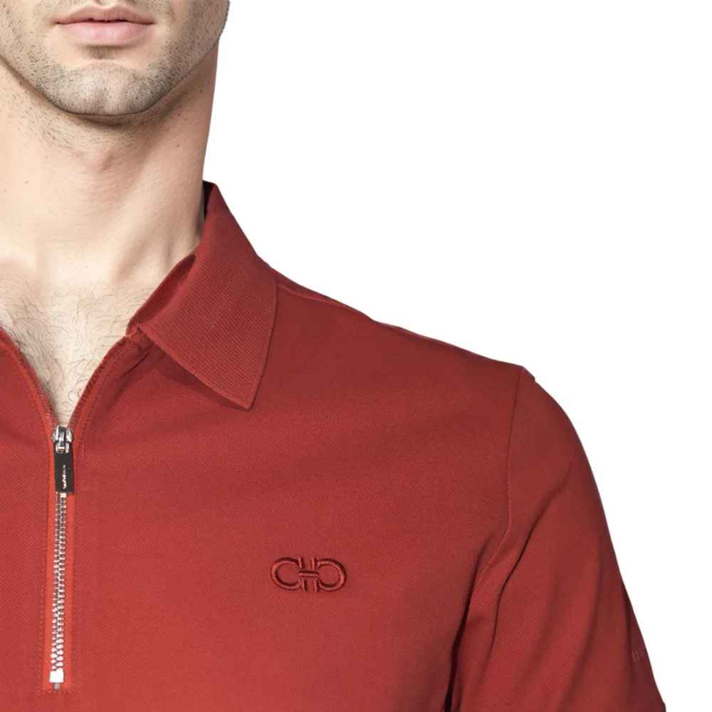 Salvatore Ferragamo Embroidered logo Red Premium T-shirt-thumb-4