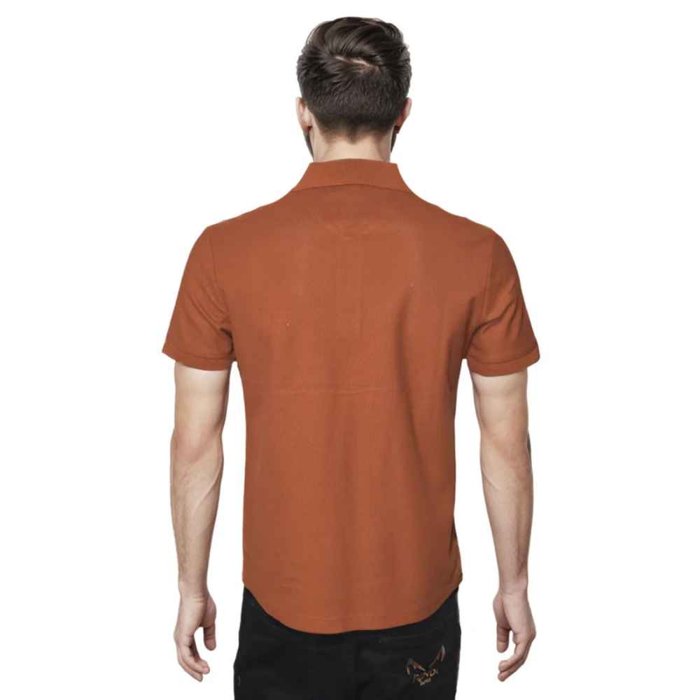 Ferragamo Embroidered logo Brown Premium T-shirt-1