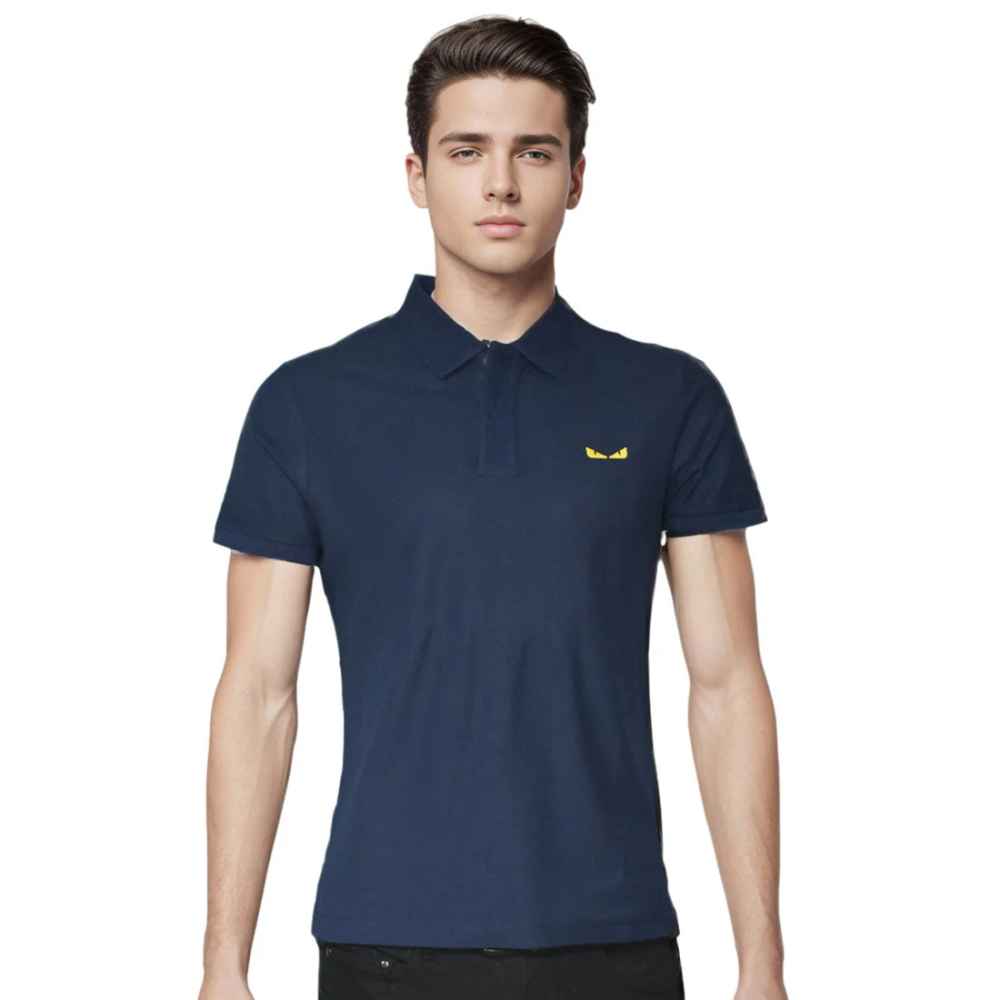 Fendi Navy Blue Premium Quality T-shirt-thumb-0