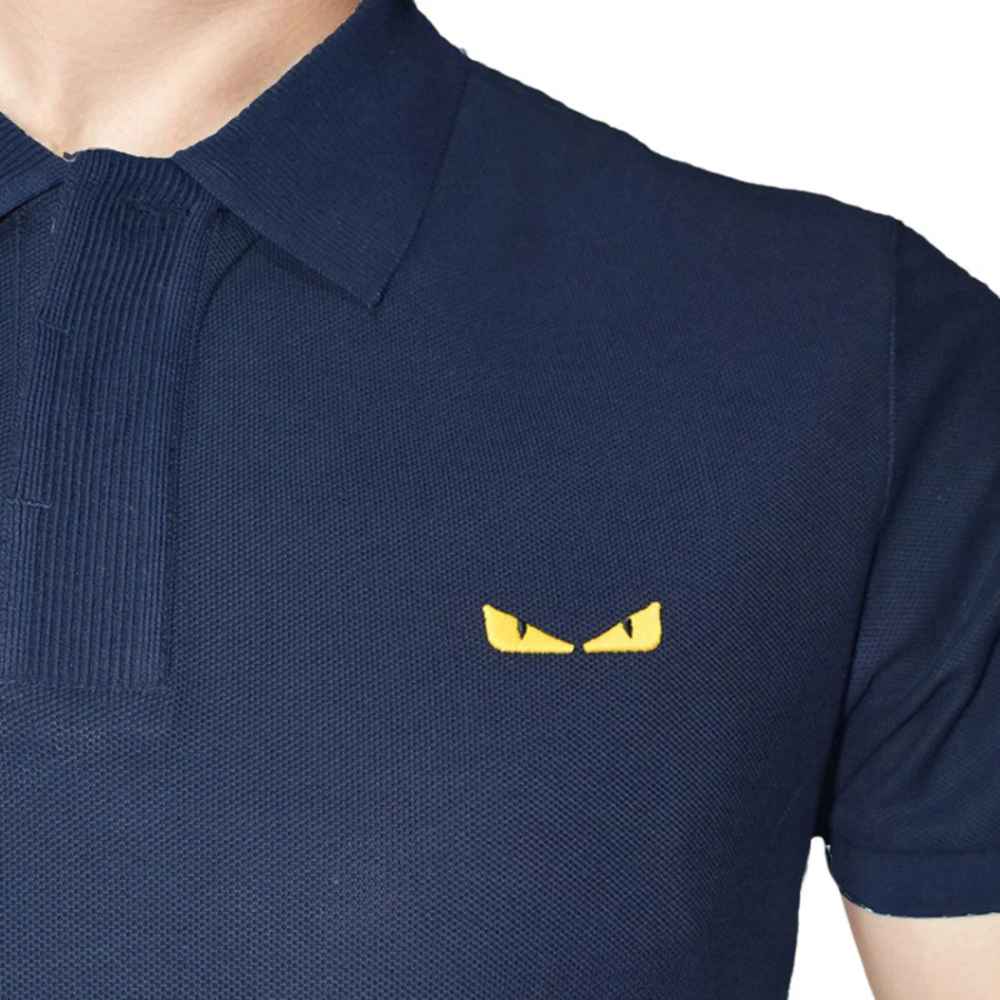 Fendi Navy Blue Premium Quality T-shirt-thumb-4