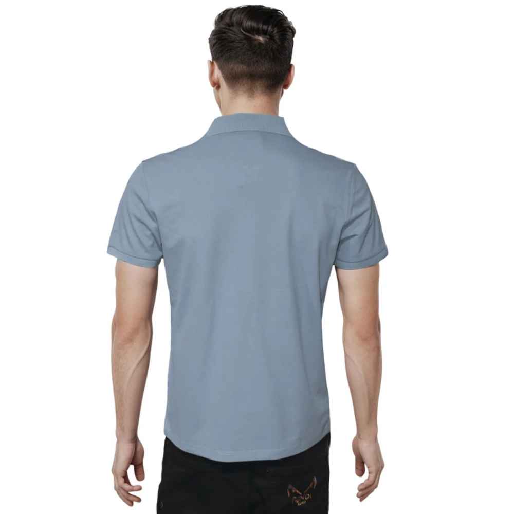 Salvatore Ferragamo Embroidered logo Blue Premium T-shirt-1