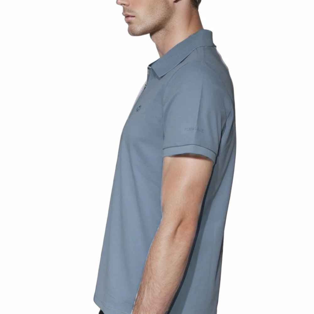 Salvatore Ferragamo Embroidered logo Blue Premium T-shirt-3