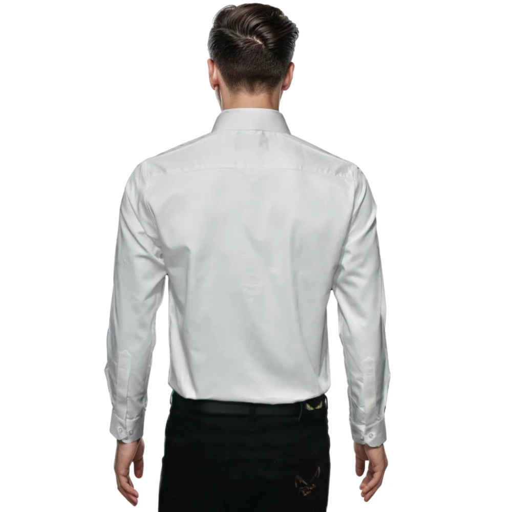 Emporio Armani White Premium Quality Flocking Text On Pocket Shirt-1
