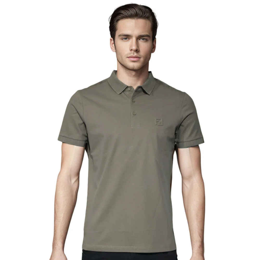 Fendi Embossed logo Green Premium Quality T-shirt-thumb-0