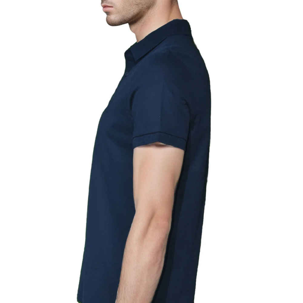 Fendi Embossed Logo Navy Blue Premium Quality T-shirt-thumb-3