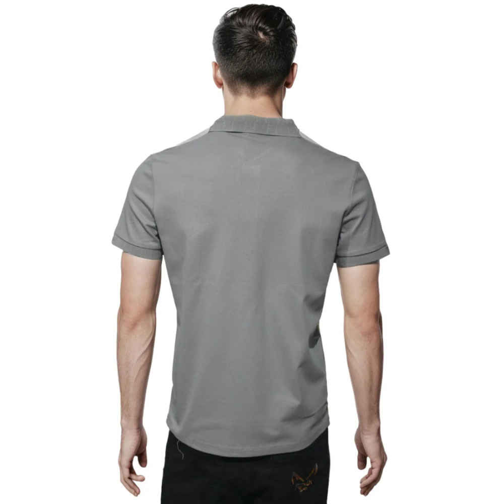 Fendi Embossed Logo Grey Premium Quality T-shirt-1