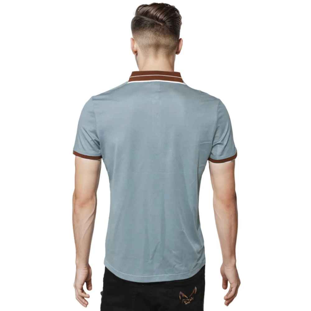 Salvatore Ferragamo Embroidered logo Blue T-shirt-1