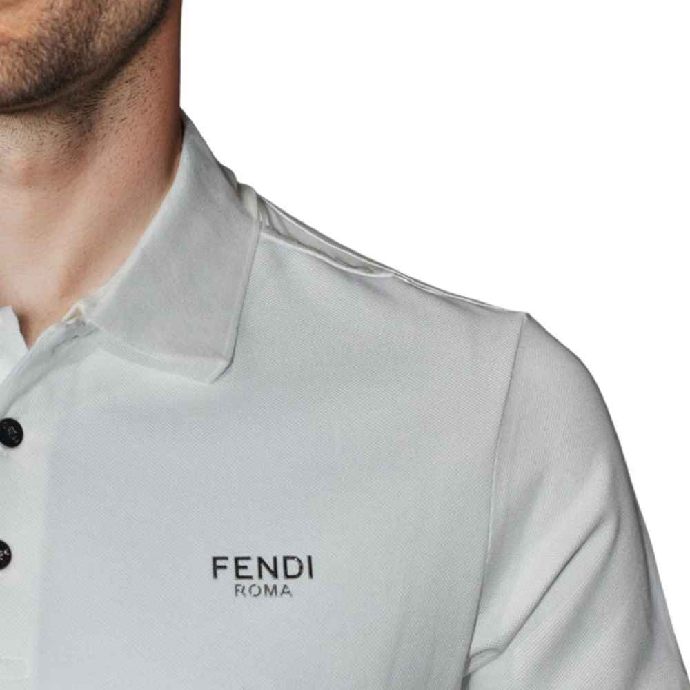 Fendi White Premium Quality T-shirt-4