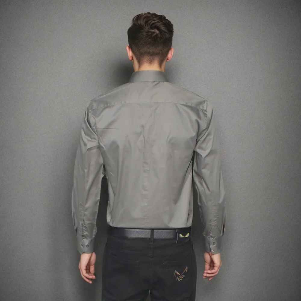 Giorgio Armani Dark Grey Premium Quality Shirt-thumb-1