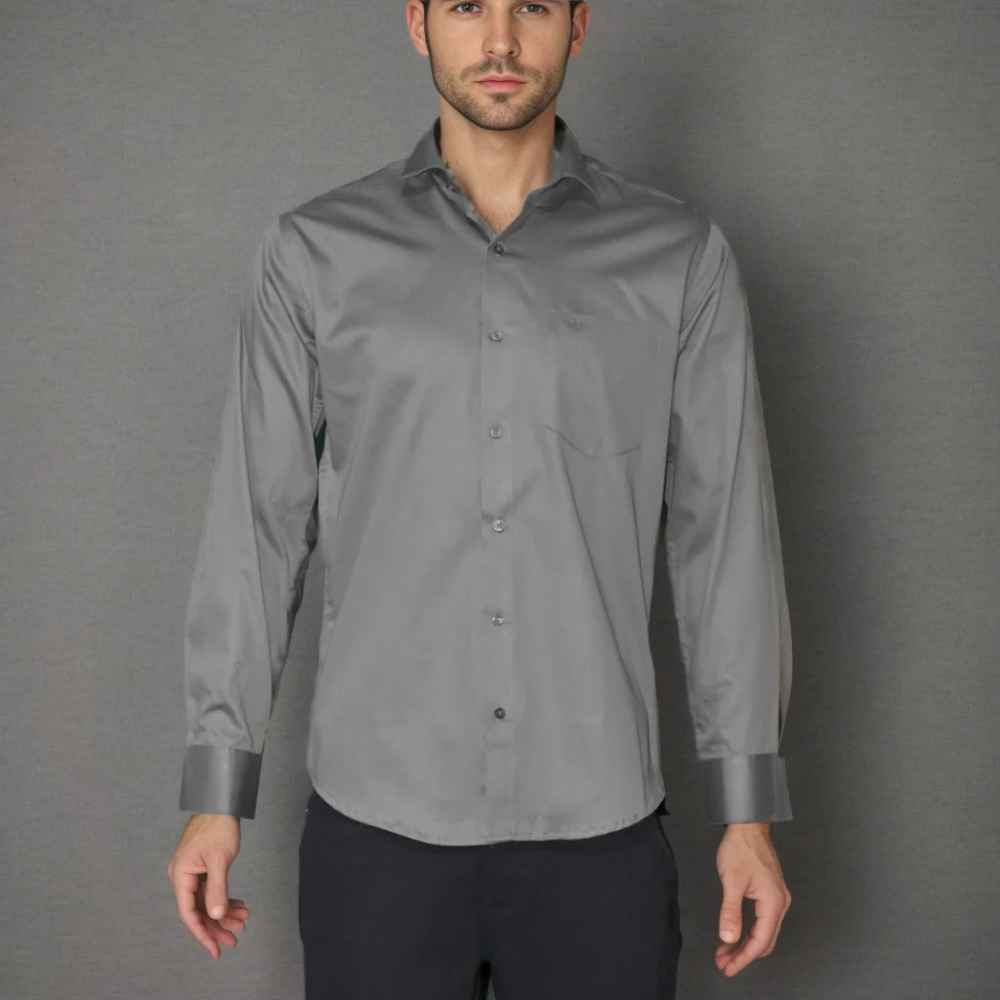 Giorgio Armani Dark Grey Premium Quality Shirt-thumb-3
