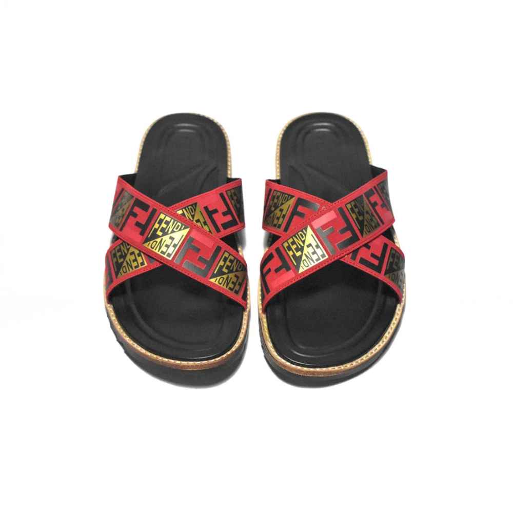 Fendi Red Premium Quality Men's Flip-Flops-4