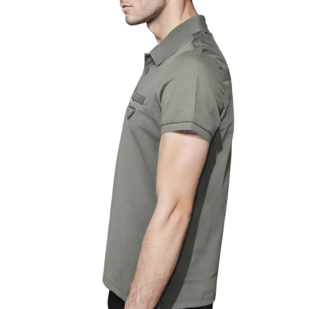 Prada Green Premium Stretch Cotton Polo T-shirt-thumb-3