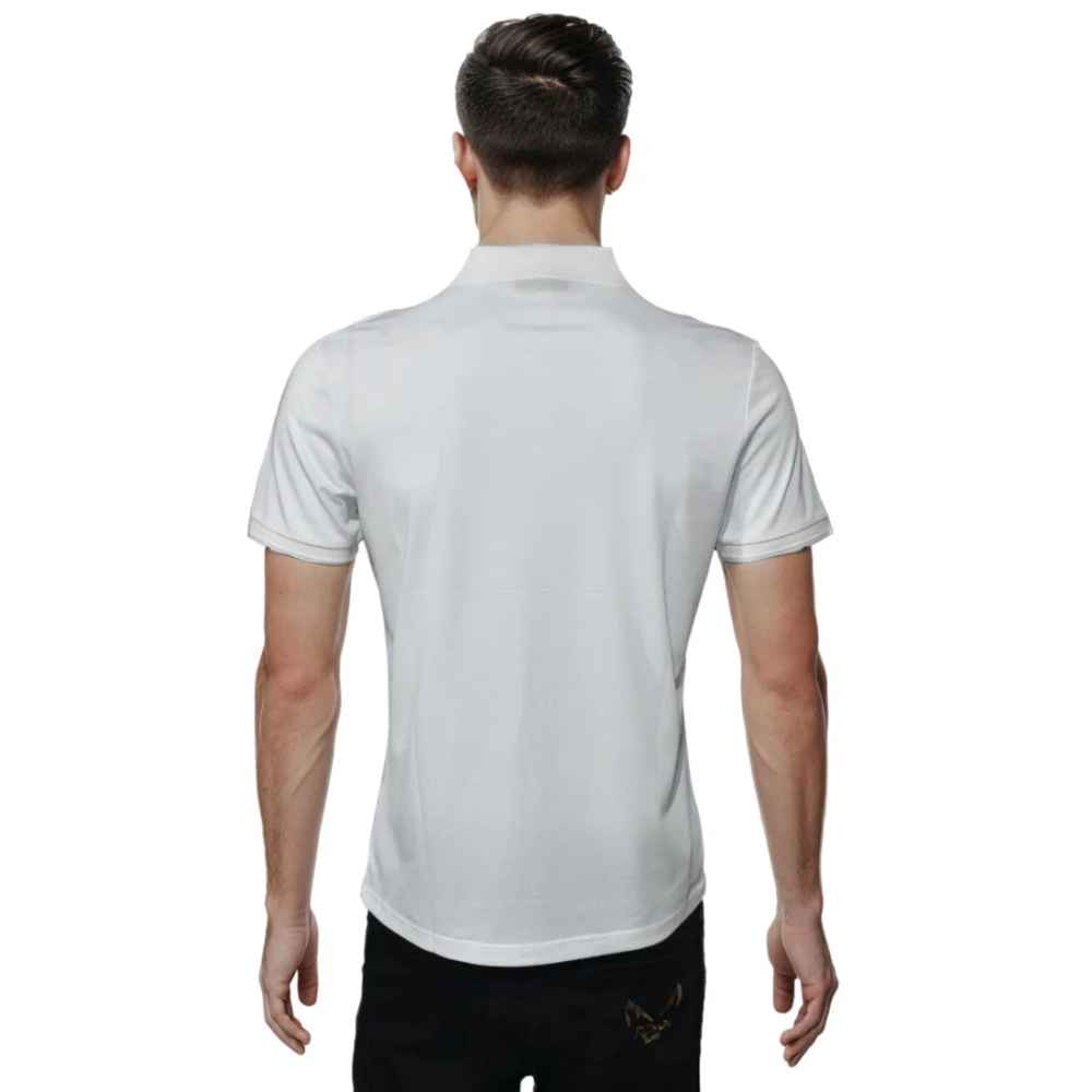 HUGO BOSS White Embossed Stacked Logo T-shirt-1