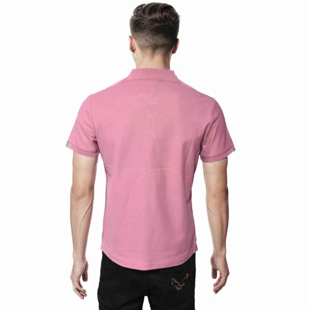 Dior Bee Embroidered Pink Premium Polo T-shirt-1