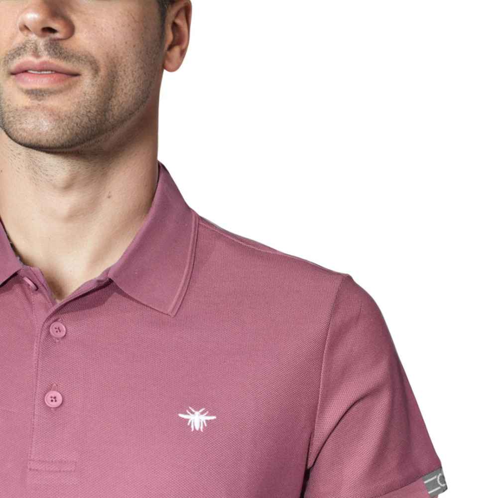 Dior Bee Embroidered Pink Premium Polo T-shirt-4