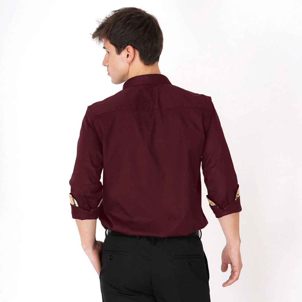 Burberry Wine Premium Quality Shirt-thumb-1