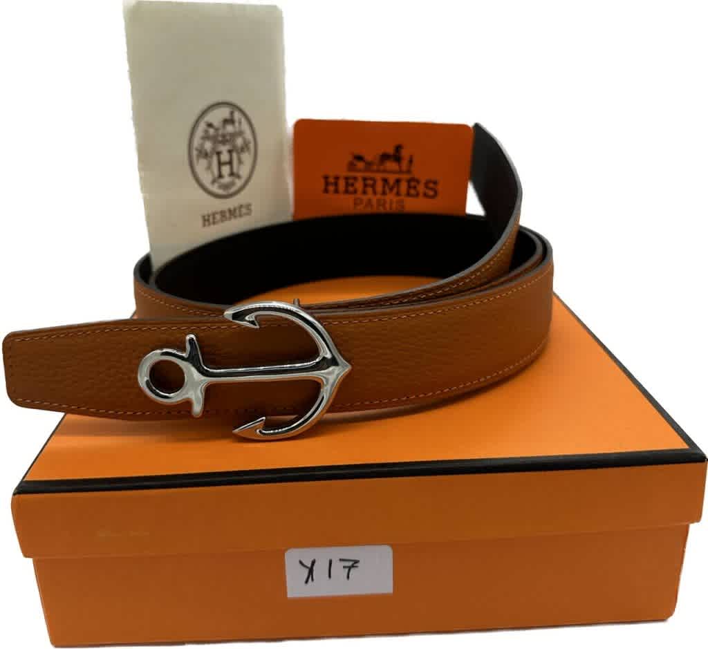 Hermes Brown Premium Quality Belt-thumb-0