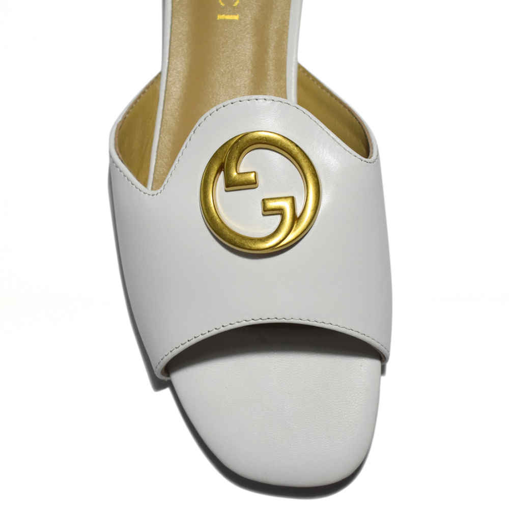 Gucci White Premium Quality Women's Flat Sandals-thumb-3