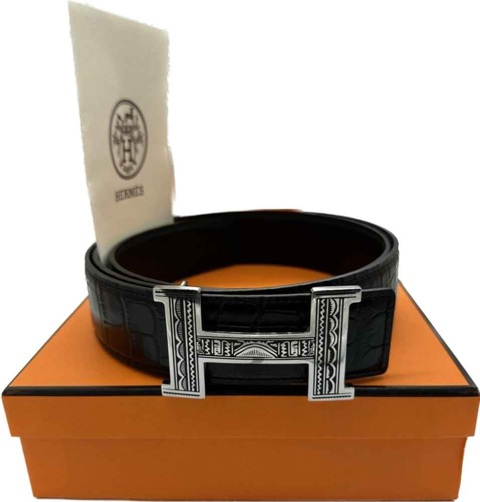 Hermes Black Premium Quality Leather Belt-thumb-3