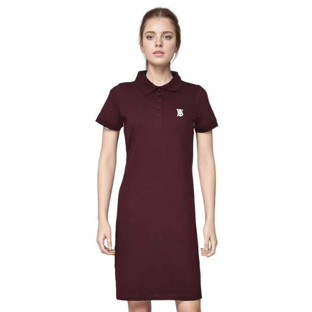 Burberry TB Print Wine Premium Quality Dress-thumb-1