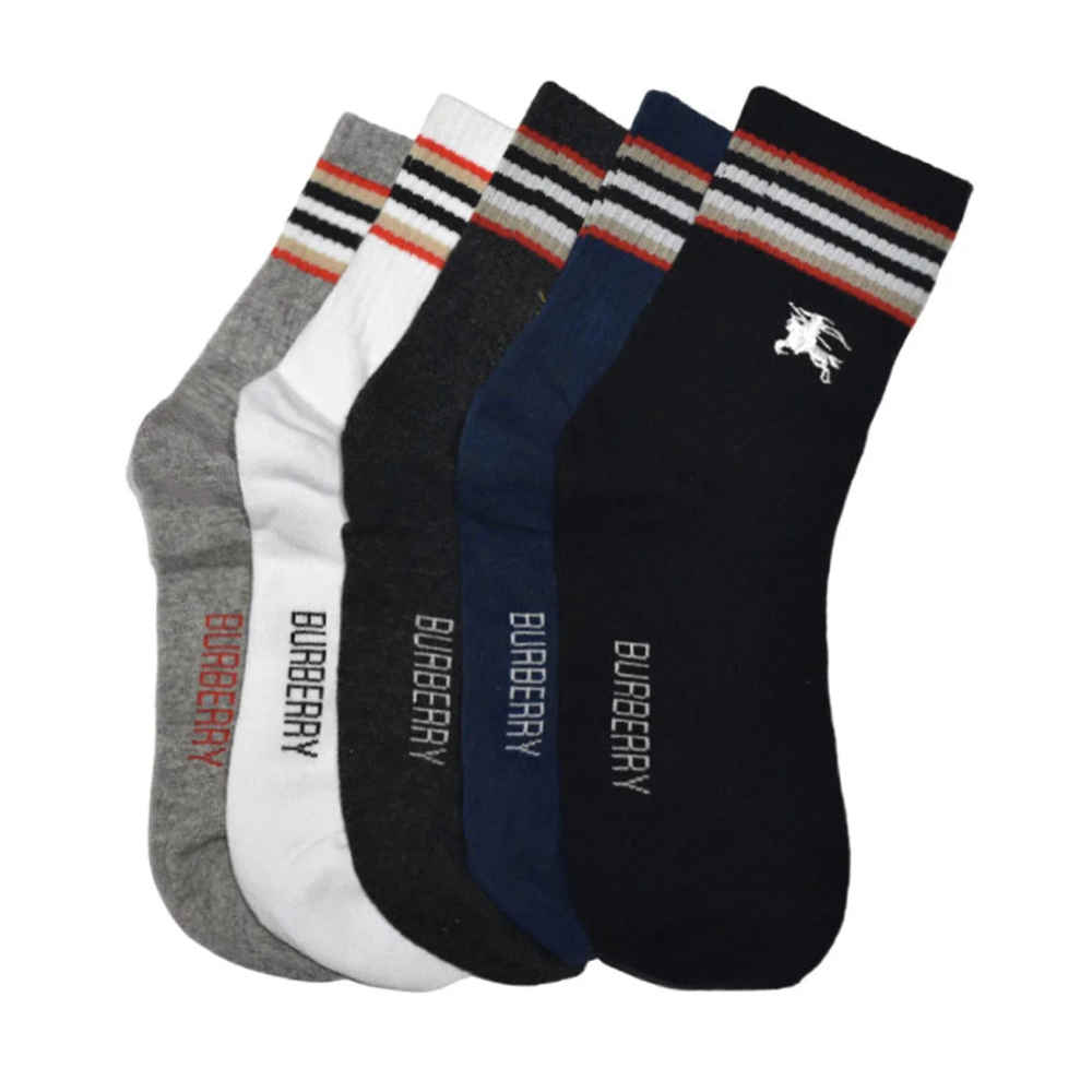 Burberry Anklet Premium Quality Socks - Pack of 5-thumb-0