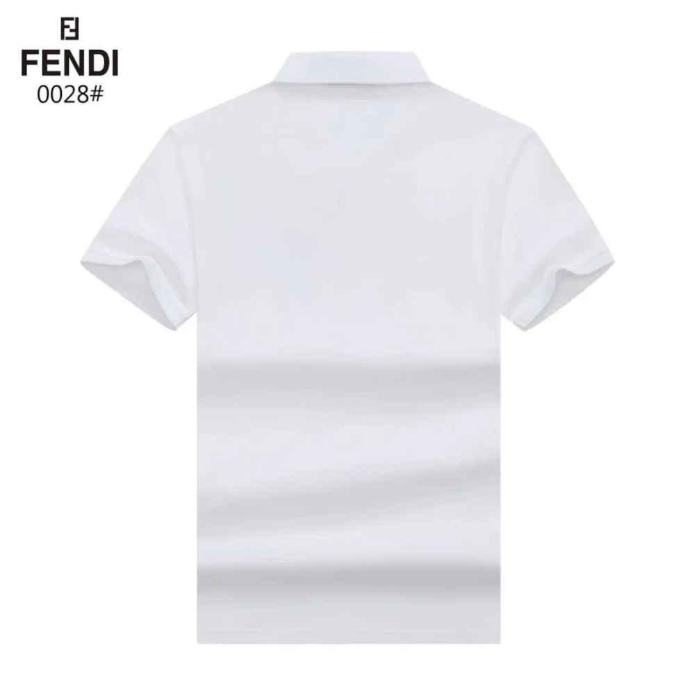 Fendi Embroidered logo White Premium Quality T-shirt-7