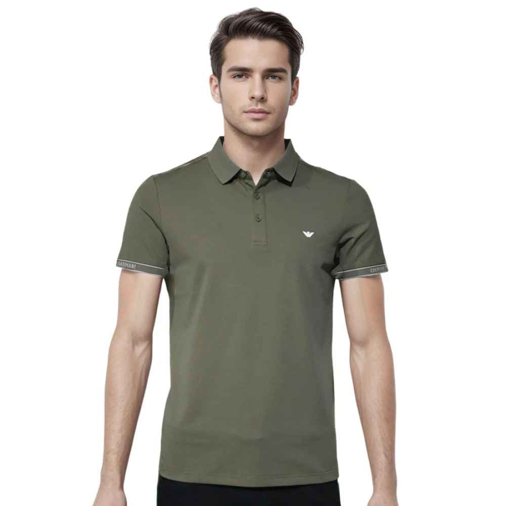 Emporio Armani Embossed logo Green Premium T-shirt-thumb-0