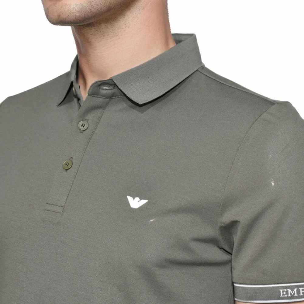 Emporio Armani Embossed logo Green Premium T-shirt-thumb-3