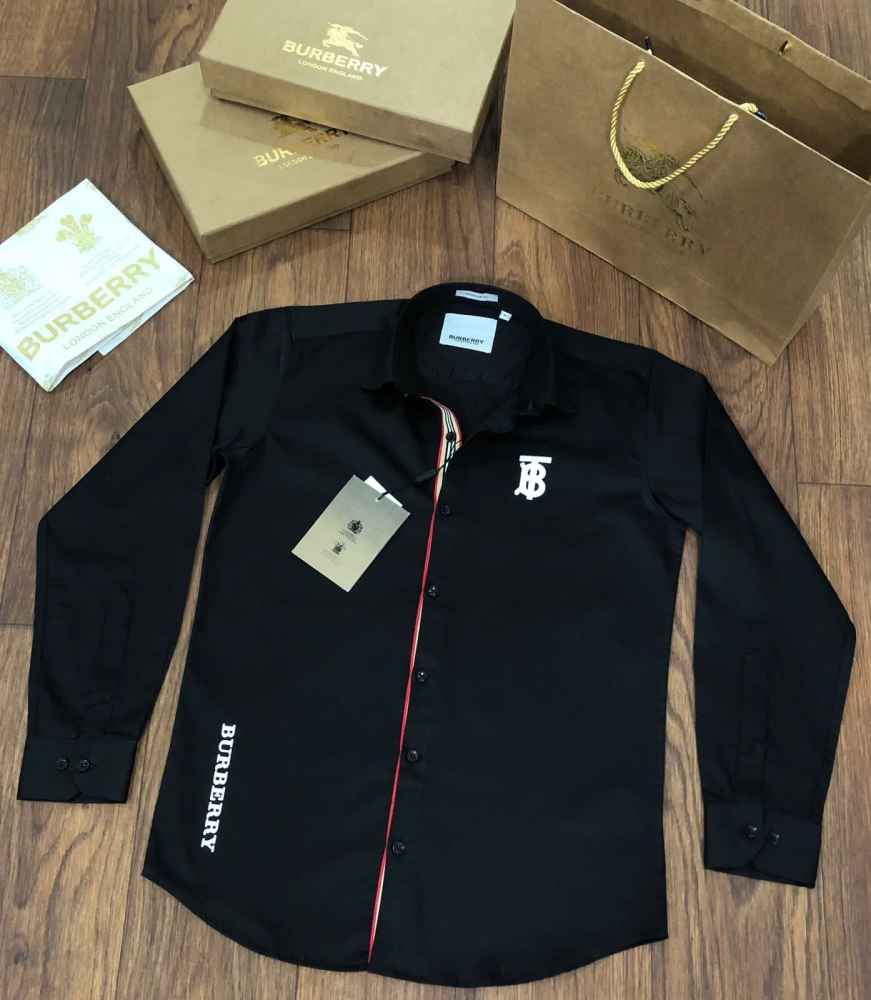 Burberry Embroidery Logo White Premium Shirt-1