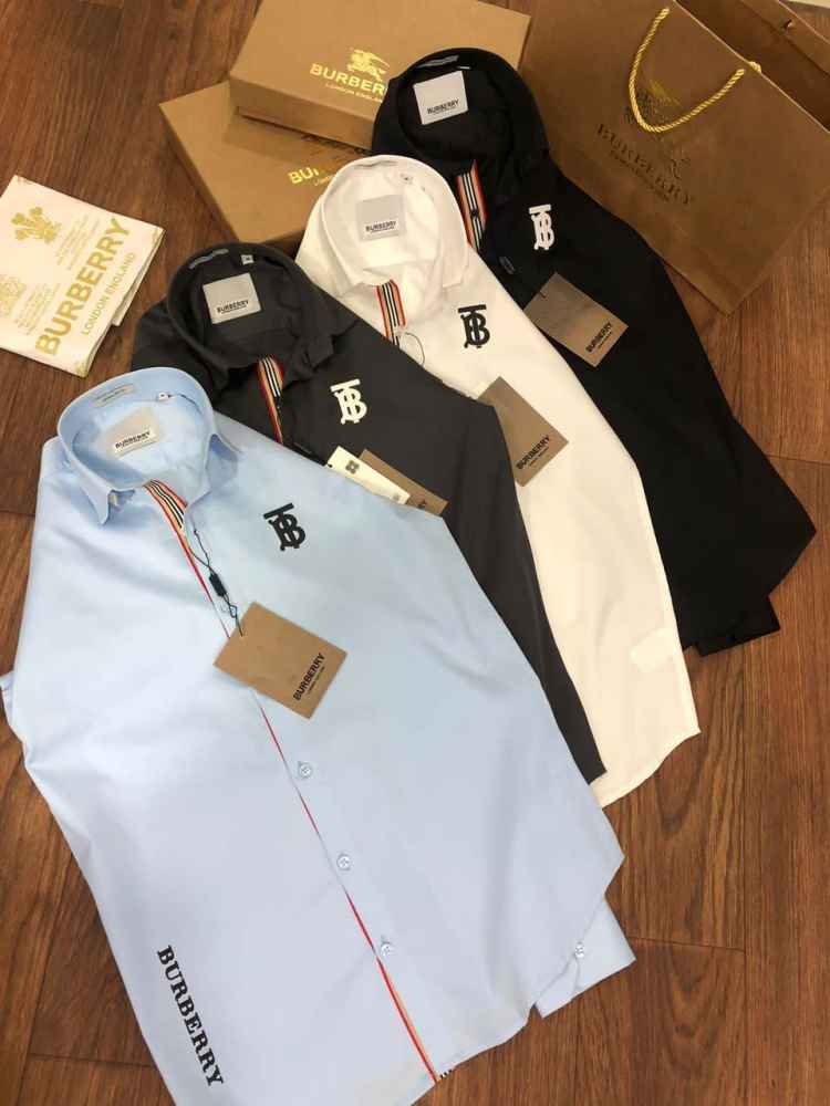 Burberry Embroidery Logo White Premium Shirt-3