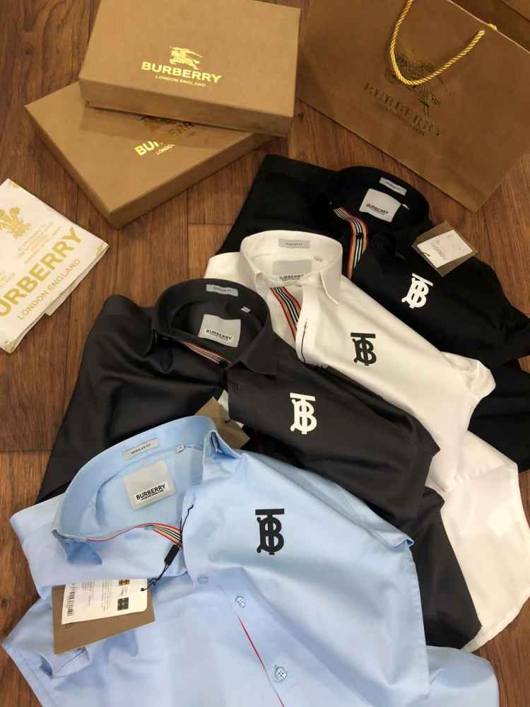 Burberry Embroidery Logo White Premium Shirt-2
