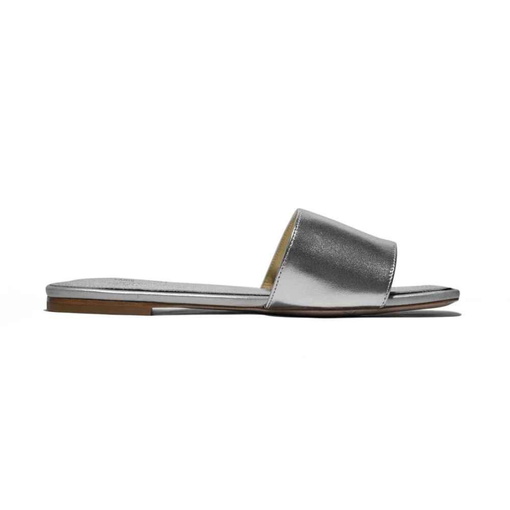 Louis Vuitton Silver Premium Women's Flat Sandals-2