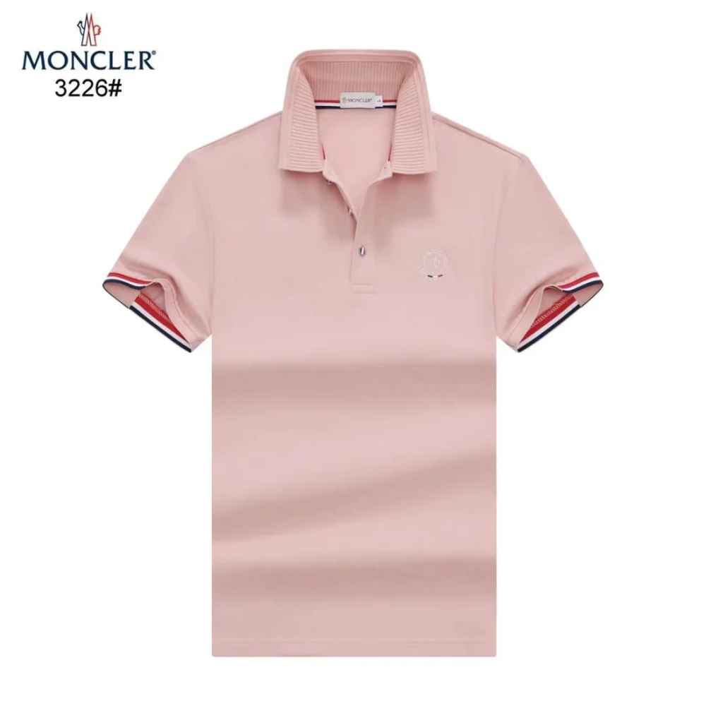 Moncler Embroidered logo Pink Premium T-shirt-6