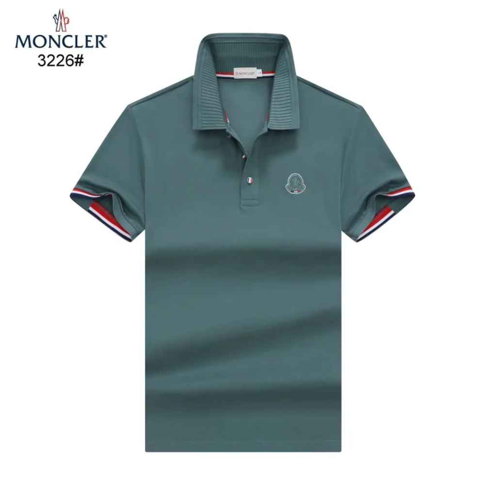 Moncler Embroidered logo Teal Green Premium T-shirt-6