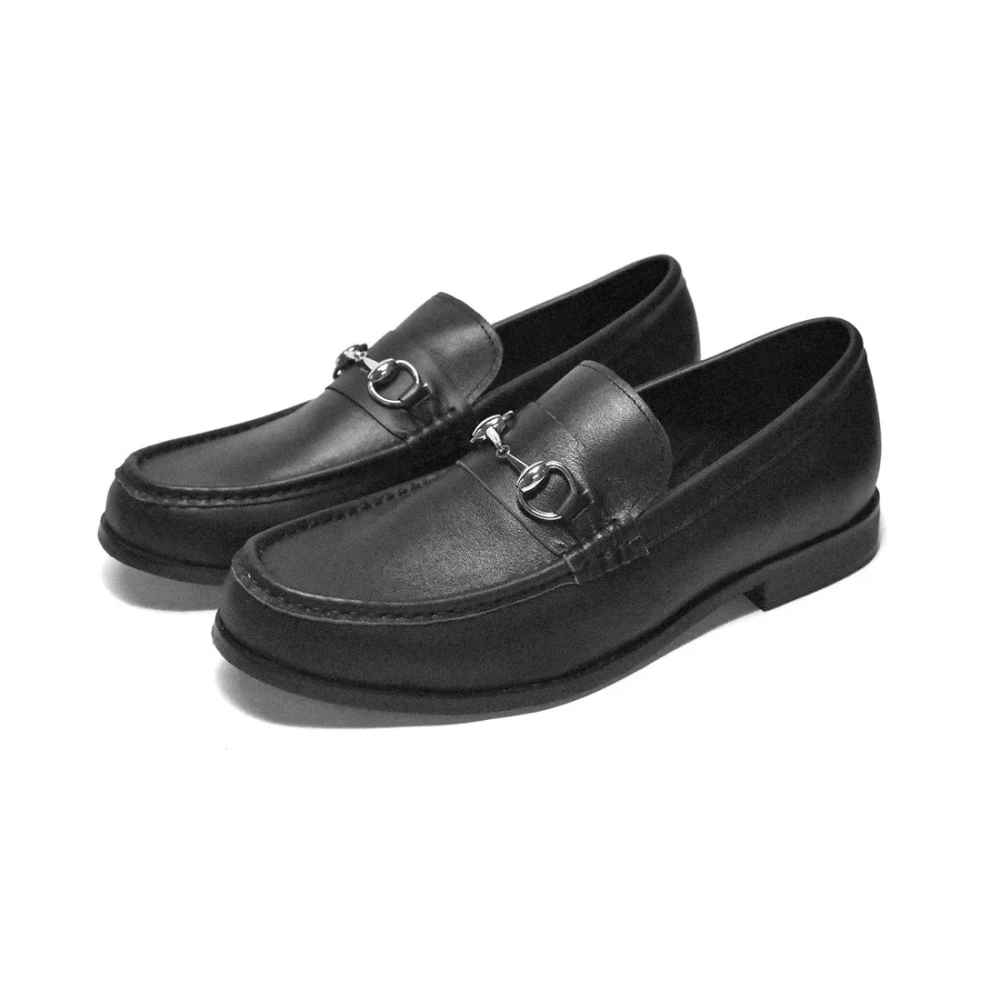 Gucci Black Horsebit Premium Loafers-thumb-0