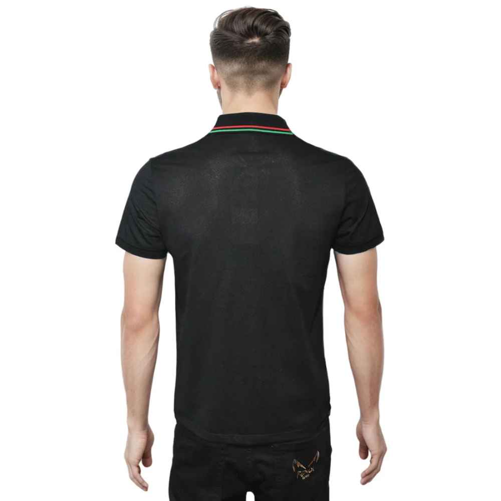 Gucci Black Premium logo Embroidered T-shirt-1