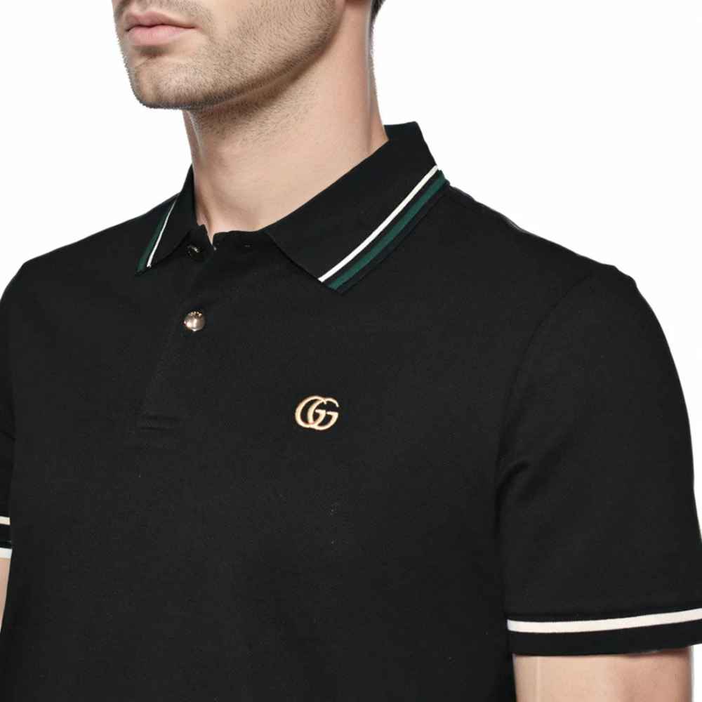 Gucci Embroidery Logo Black Premium T-shirt-2