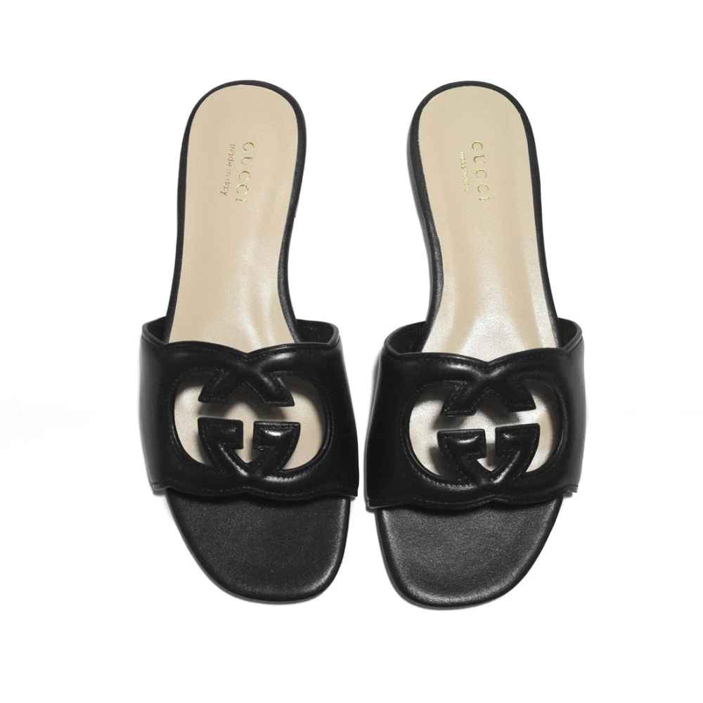 Gucci Black Premium Quality Women's Flat Sandals-5