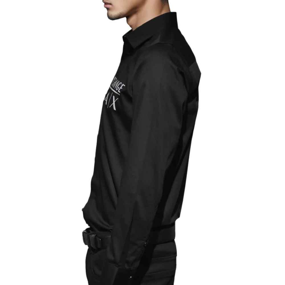 Armani Exchange Printed Black Premium Quality Shirt-3