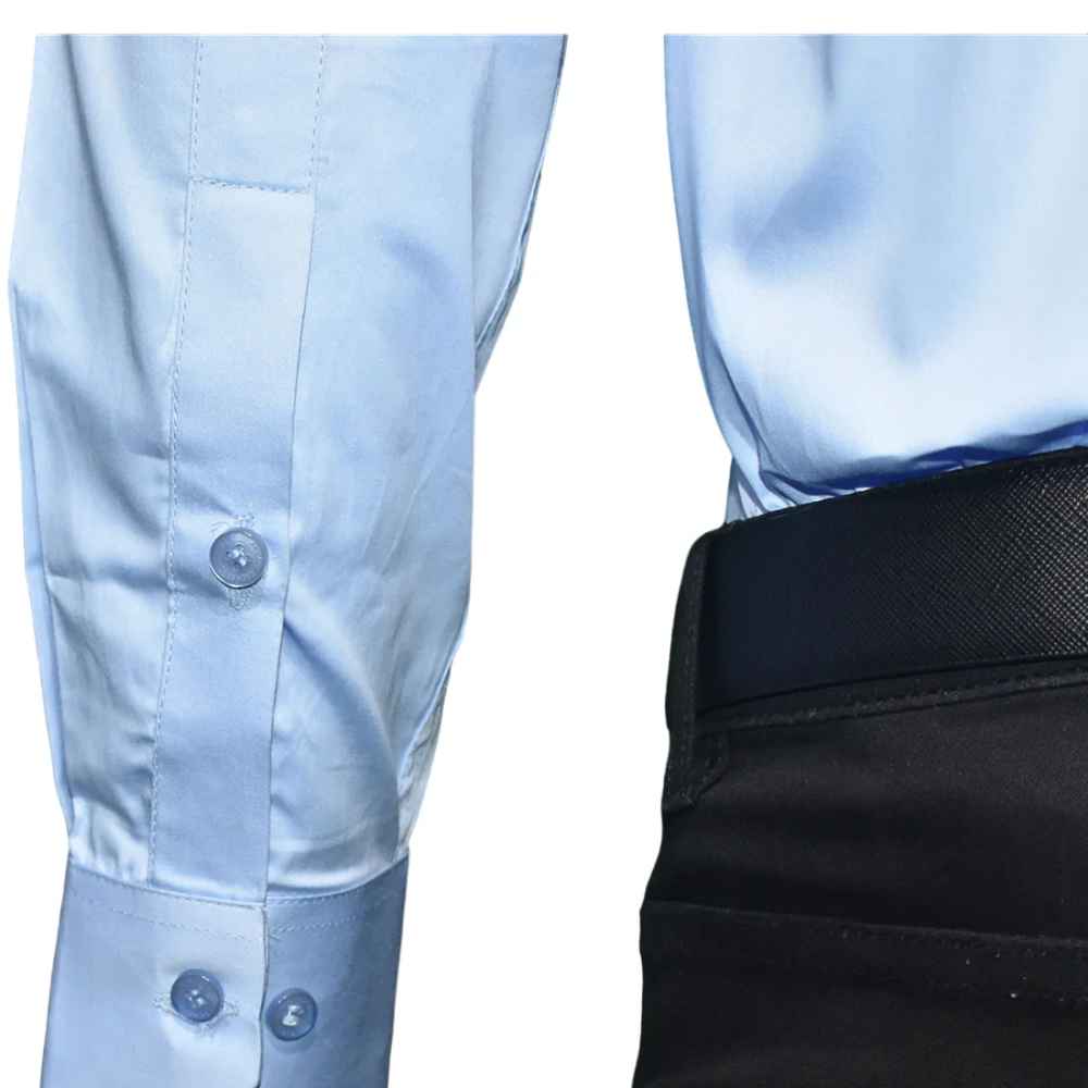 Armani Exchange Sky Blue Premium Quality Full Sleeve Shirt-thumb-4